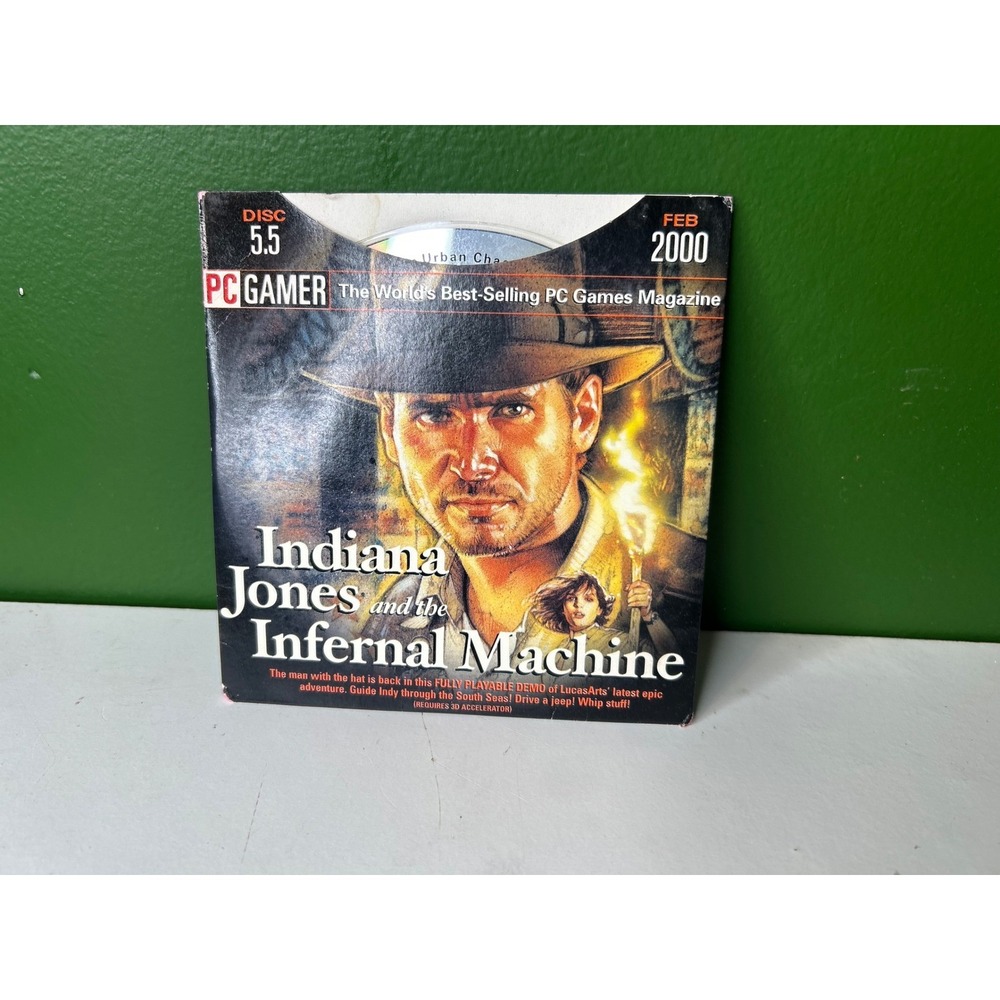 PC Gamer Disc 5.5 Feb 2000 Indiana Jones Infernal Machine Demo CD-ROM Vintage